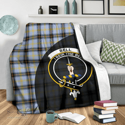 Scottish Bell of the Borders Clan Tartan Blanket - Wave Style Scottish Plaid Tartan Plaid