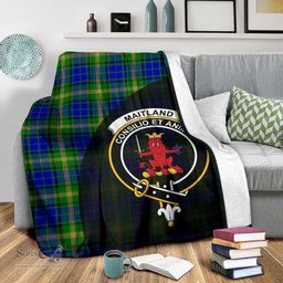 Scottish Maitland Clan Tartan Blanket - Wave Style Scottish Plaid Tartan Plaid