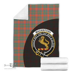 Scottish MacKintosh Ancient Clan Tartan Blanket - Wave Style Scottish Plaid Tartan Plaid