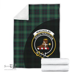 Scottish MacAulay Hunting Ancient Clan Tartan Blanket - Wave Style Scottish Plaid Tartan Plaid