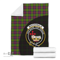 Scottish MacDonald of Clanranald Clan Tartan Blanket - Wave Style Scottish Plaid Tartan Plaid