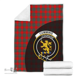 Scottish Cumming Modern Clan Tartan Blanket - Wave Style Scottish Plaid Tartan Plaid