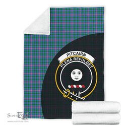 Scottish Pitcairn Hunting Clan Tartan Blanket - Wave Style Scottish Plaid Tartan Plaid