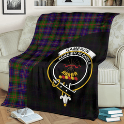 Scottish Cameron of Erracht Modern Clan Tartan Blanket - Wave Style Scottish Plaid Tartan Plaid