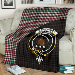 Scottish Borthwick Dress Ancient Clan Tartan Blanket - Wave Style Scottish Plaid Tartan Plaid