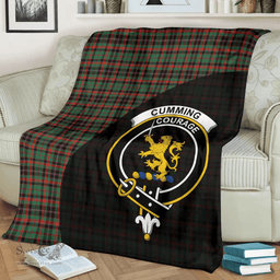 Scottish Cumming Hunting Ancient Clan Tartan Blanket - Wave Style Scottish Plaid Tartan Plaid
