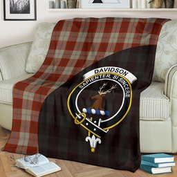 Scottish Davidson Dress Dancers Clan Tartan Blanket - Wave Style Scottish Plaid Tartan Plaid
