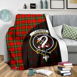 Scottish Lennox Modern Clan Tartan Blanket - Wave Style Scottish Plaid Tartan Plaid