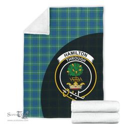 Scottish Hamilton Hunting Ancient Clan Tartan Blanket - Wave Style Scottish Plaid Tartan Plaid