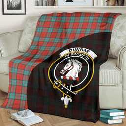 Scottish Dunbar Ancient Clan Tartan Blanket - Wave Style Scottish Plaid Tartan Plaid