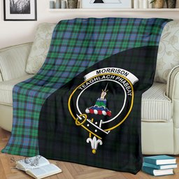 Scottish Morrison Ancient Clan Tartan Blanket - Wave Style Scottish Plaid Tartan Plaid