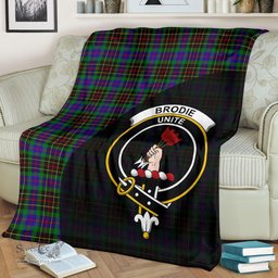 Scottish Brodie Hunting Modern Clan Tartan Blanket - Wave Style Scottish Plaid Tartan Plaid