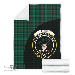 Scottish Ross Hunting Modern Clan Tartan Blanket - Wave Style Scottish Plaid Tartan Plaid