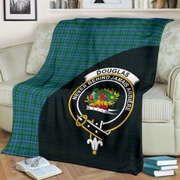 Scottish Douglas Ancient Clan Tartan Blanket - Wave Style Scottish Plaid Tartan Plaid