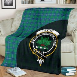 Scottish Irvine Ancient Clan Tartan Blanket - Wave Style Scottish Plaid Tartan Plaid