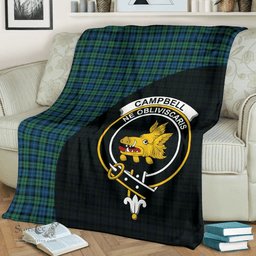 Scottish Campbell Ancient 02 Clan Tartan Blanket - Wave Style Scottish Plaid Tartan Plaid