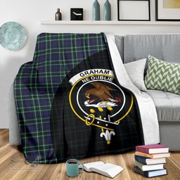 Scottish Graham of Montrose Modern Clan Tartan Blanket - Wave Style Scottish Plaid Tartan Plaid