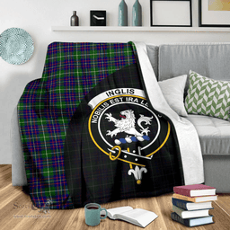 Scottish Inglis Modern Clan Tartan Blanket - Wave Style Scottish Plaid Tartan Plaid
