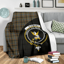 Scottish Stewart Hunting Weathered Clan Tartan Blanket - Wave Style Scottish Plaid Tartan Plaid