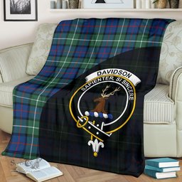 Scottish Davidson of Tulloch  Clan Tartan Blanket - Wave Style Scottish Plaid Tartan Plaid