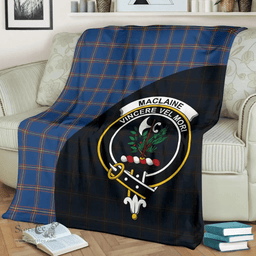 Scottish MacLaine of Loch Buie Hunting Ancient Clan Tartan Blanket - Wave Style Scottish Plaid Tartan Plaid