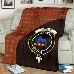 Scottish Bruce Modern Clan Tartan Blanket - Wave Style Scottish Plaid Tartan Plaid
