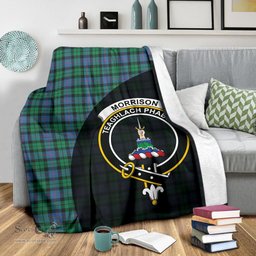 Scottish Morrison Ancient Clan Tartan Blanket - Wave Style Scottish Plaid Tartan Plaid