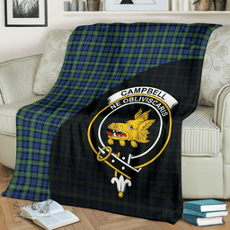 Scottish Campbell Argyll Ancient Clan Tartan Blanket - Wave Style Scottish Plaid Tartan Plaid