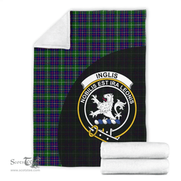 Scottish Inglis Modern Clan Tartan Blanket - Wave Style Scottish Plaid Tartan Plaid