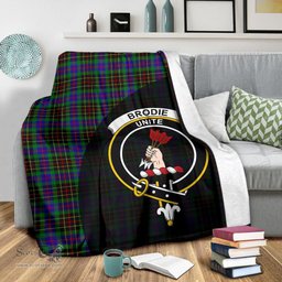 Scottish Brodie Hunting Modern Clan Tartan Blanket - Wave Style Scottish Plaid Tartan Plaid