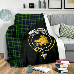 Scottish Campbell of Breadalbane Modern Clan Tartan Blanket - Wave Style Scottish Plaid Tartan Plaid