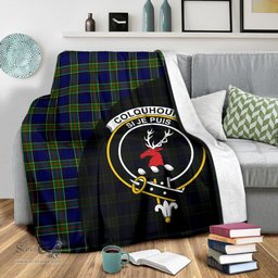 Scottish Colquhoun Modern Clan Tartan Blanket - Wave Style Scottish Plaid Tartan Plaid