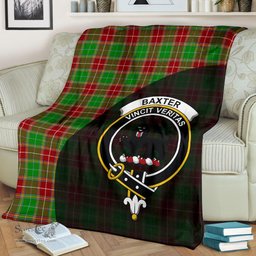 Scottish Baxter Modern Clan Tartan Blanket - Wave Style Scottish Plaid Tartan Plaid