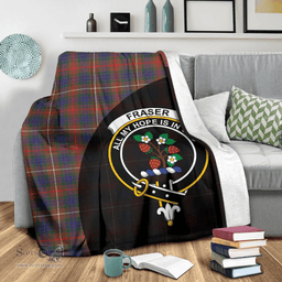 Scottish Fraser Hunting Modern Clan Tartan Blanket - Wave Style Scottish Plaid Tartan Plaid