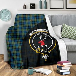 Scottish Colquhoun Ancient Clan Tartan Blanket - Wave Style Scottish Plaid Tartan Plaid