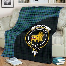 Scottish Campbell of Cawdor Ancient Clan Tartan Blanket - Wave Style Scottish Plaid Tartan Plaid