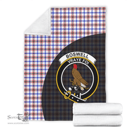 Scottish Boswell Modern Clan Tartan Blanket - Wave Style Scottish Plaid Tartan Plaid