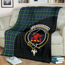 Scottish Farquharson Ancient Clan Tartan Blanket - Wave Style Scottish Plaid Tartan Plaid