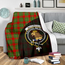 Scottish MacGregor Modern Clan Tartan Blanket - Wave Style Scottish Plaid Tartan Plaid