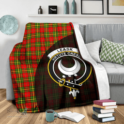 Scottish Leask Clan Tartan Blanket - Wave Style Scottish Plaid Tartan Plaid