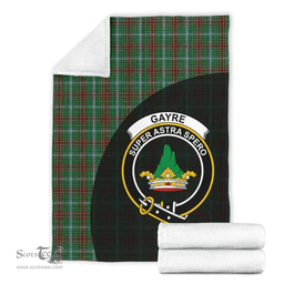 Scottish Gayre Clan Tartan Blanket - Wave Style Scottish Plaid Tartan Plaid