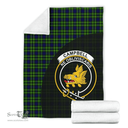 Scottish Campbell of Breadalbane Modern Clan Tartan Blanket - Wave Style Scottish Plaid Tartan Plaid