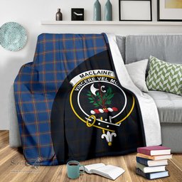 Scottish MacLaine of Loch Buie Hunting Ancient Clan Tartan Blanket - Wave Style Scottish Plaid Tartan Plaid