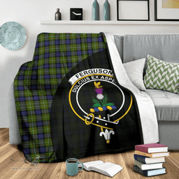 Scottish Fergusson Modern Clan Tartan Blanket - Wave Style Scottish Plaid Tartan Plaid