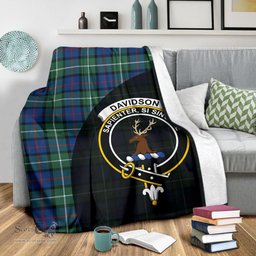 Scottish Davidson of Tulloch  Clan Tartan Blanket - Wave Style Scottish Plaid Tartan Plaid