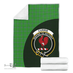 Scottish Currie Clan Tartan Blanket - Wave Style Scottish Plaid Tartan Plaid
