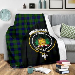 Scottish Dundas Modern Clan Tartan Blanket - Wave Style Scottish Plaid Tartan Plaid