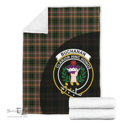 Scottish Buchanan Hunting Clan Tartan Blanket - Wave Style Scottish Plaid Tartan Plaid