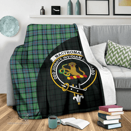Scottish MacThomas Ancient Clan Tartan Blanket - Wave Style Scottish Plaid Tartan Plaid