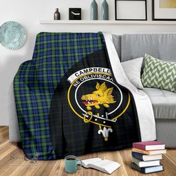 Scottish Campbell Argyll Ancient Clan Tartan Blanket - Wave Style Scottish Plaid Tartan Plaid